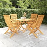 Cumpara ieftin Set mobilier de grădină, 5 piese, lemn masiv de tec