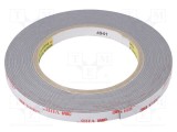 Bandă de fixare 3M acril gri 9mm x 5m x 1,1mm