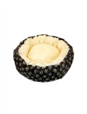 Culcus moale cu perna pentru caine pisica Model Minky culoare galben 50 cm, AVEX
