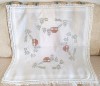 Fata de masa Vintage din bumbac cu broderie manuala in cruciulite-Motive de Craciun