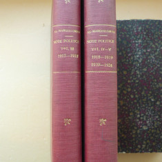 AL. MARGHILOMAN - NOTE POLITICE - 3 volume (3, 4, 5) - 1927