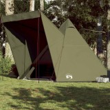 VidaXL Cort familie Tipi pentru 6 persoane verde măsliniu impermeabil