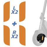 Cumpara ieftin Autocolant reflectorizant st&acirc;nga și dreapta trotineta electrică Niu KQi 1 Pro, 4 bucăți, portocaliu | Motorevolution