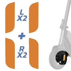 Autocolant reflectorizant st&acirc;nga și dreapta trotineta electrică Niu KQi 1 Pro, 4 bucăți, portocaliu | Motorevolution