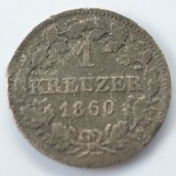 Germania Bayern 1 kreuzer 1860 argint Maximilian ll, Europa