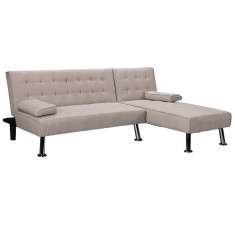 Coltar extensibil stanga Brisk material textil maro dechis 200x146x75 cm