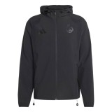 Real Madrid geacă de bărbați cu glugă Travel Windbreaker black - S