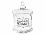 Cumpara ieftin Borcan depozitare sticla transparenta neagra &Oslash; 14 cm x 19 H