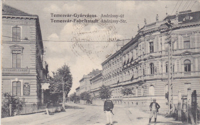 CP Timisoara Temesv&amp;aacute;r Gyarvaros Fabric Andrassy ut ND(1907) foto