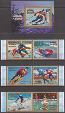 AJMAN 1970 SPORT J.O. DE IARNA ( serie + colita dt.) MNH foto