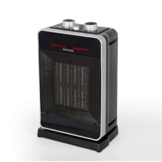 Aeroterma pentru masa si birou, cu 2 trepte de putere, dimensiuni 20x15x28 cm, putere 2000W, cu rezistenta ceramica, negru