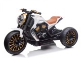 Cumpara ieftin Motocicleta cu 3 roti electrica pentru copii, SuperMoto, 70W, 12V, cu scaun tapitat, bluetooth, alb