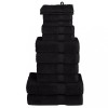 Set de prosoape premium SOLUND, 12 piese, negru, 600 g/m&sup2;