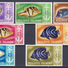 DB1 Fauna Marina Pesti Maldive 1967 7 v. MNH