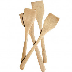 Set 4 spatule patrate Oranjollie, bambus foto