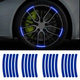 Set 20 bucati Elemente Reflectorizante &quot;Wheel Arch&quot; pentru autoturisme, biciclete, motociclete, atv-uri, scutere, culoare Albastra FAVLine Selection, Oem