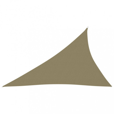 Parasolar, bej, 4x5x6,4 m, tesatura oxford, triunghiular GartenMobel Dekor foto