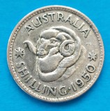 AUSTRALIA SHILLING 1950 ARGINT STARE FOARTE BUNA, Europa