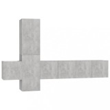 Cumpara ieftin Set de dulapuri TV, 5 piese, gri beton, lemn prelucrat