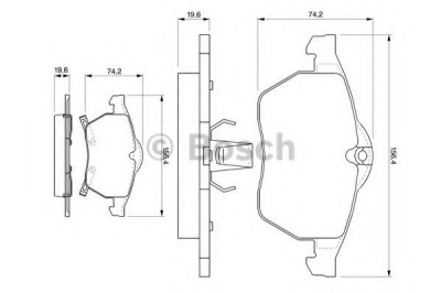 Set placute frana,frana disc OPEL ASTRA G Cupe (F07) (2000 - 2005) BOSCH 0 986 424 488 foto