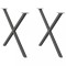 Gossi picioare pentru masa in forma de x 2 buc antracit otel