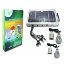 Kit incarcare solara cu panou Fotovaltaic, becuri si USB LGTFD1220 foto