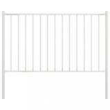 vidaXL Panou de gard cu st&acirc;lpi, alb, 1,7 x 1,25 m, oțel