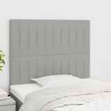 Cumpara ieftin Tăblii de pat, 2 buc, gri deschis, 100x5x78/88 cm, textil