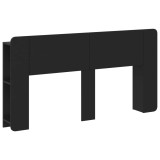 vidaXL Tablă de pat cu sertar cu depozitare Negru Lemn prelucrat 8001211