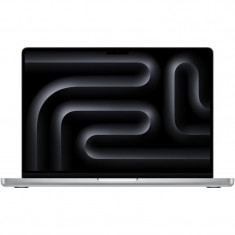 Laptop Apple MacBook Pro 14 cu procesor Apple M3 Max, 14 nuclee CPU si 30 nuclee GPU, 1TB SSD, Silver, INT KB