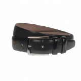 Curea barbati, casual-eleganta, din piele ecologica, latime 3.5 cm, negru - NB021