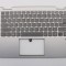 Carcasa superioara palmrest Laptop, Lenovo, Yoga 730-13IWL Type 81JR, 5CB0Q95936, AM279000F20R, argintie, iluminata, layout US