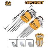 Set 18buc Chei Torx si Hex 18buc INGCO HHKSET0181