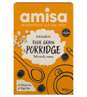 Porridge din 4 cereale fara gluten bio 300g Amisa foto