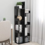 vidaXL Bibliotecă, negru, 48x25,5x140 cm, PAL 808910