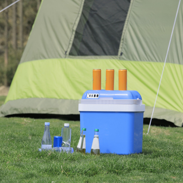 Racitor Outsunny 24L, cuva portabila pentru gheata, cutie de racire pentru calatorii, picnic, camping, uz casnic sau masina