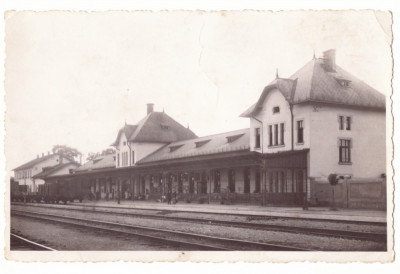 2512 - RAZBOIENI, Cluj, Railway Station - old postcard, real PHOTO - unused 1938 foto