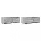 Cumpara ieftin Dulapuri TV 2 buc Gri Sonoma 80x31x25,5 cm Lemn prelucrat