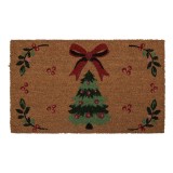 Cumpara ieftin Covoras Craciun Bradut intrare casa fibre cocos 75x45x1 cm
