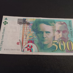 Bancnota 500 Francs Franța