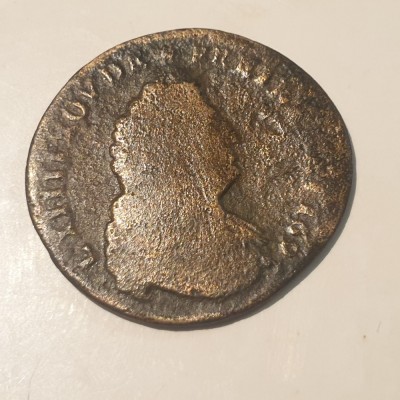 Franța Liard de France 1694 D /Lion Ludovic XIV foto