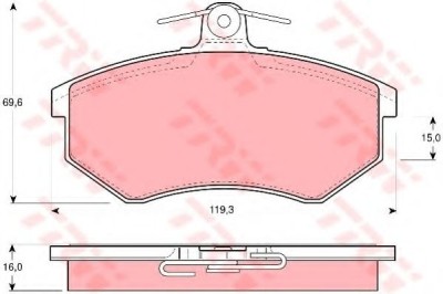 Set placute frana,frana disc VW PASSAT (3A2, 35I) (1988 - 1997) TRW GDB430 foto