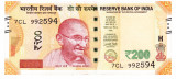 India 200 Rupii 2017 Seria 992594