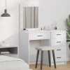 Birou de Toaletă cu sertar Alb 50 x 41 x 135 cm Lemn compozit