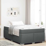Cumpara ieftin Cadru de pat cu saltea Gri inchis 120 x 190 cm tesatura