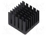 Radiator extrudat, aluminiu, 25mm x 25mm, negru, Advanced Thermal Solutions - ATS-55250R-C1-R0