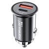 Mini incarcator auto metalic, 2 iesiri 1xUSB-A 22.5W + 1xType-C PD30W Konfulon C80Q