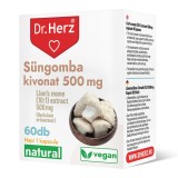 Capsule cu extract de ciuperci Coama Leului ( Hericium erinaceus ) 500 mg Dr Herz 60 buc
