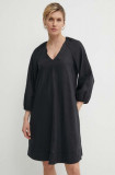 Marc O&#039;Polo rochie din in culoarea negru, mini, evazati, M04130521123