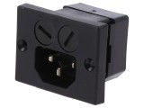 Conector Alimentare AC Soclu Tată 10A 250V IP40